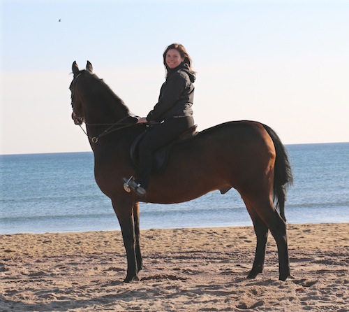 Buster and Brianna at MSPCA Horses Helping Horses Beach Ride