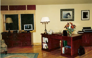 office showing desk and seating