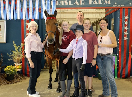 Jane Belleville with HVK Hot Ember,  Maggie Moss, Claire Campbell, Jack Campbell & Parents Chris & Claire Campbell at OKC 2014