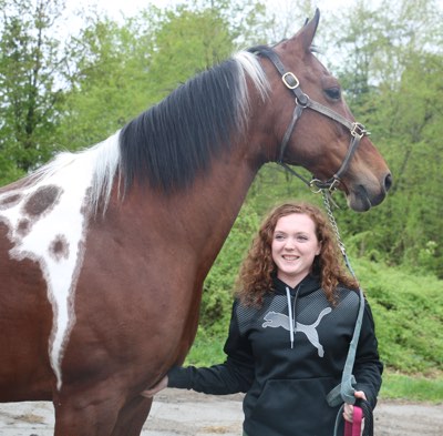  Rhylie and her new paint horse