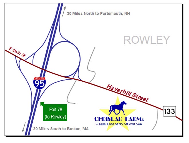 map for directions to Chrislar Farm