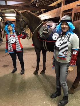 Chrislar students with their horse dressed for our Halloween party